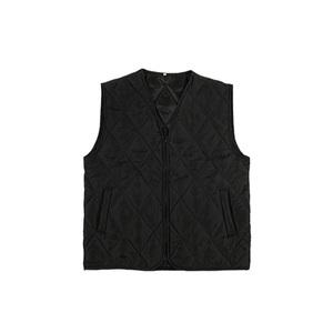 깔깔이 V넥조끼 블랙 패딩 겨울 보온 내피 이너 방한