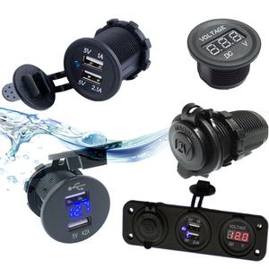 매립형 방수형 USB포트 시거소켓 원형볼트게이지 방우형    카라반 부품 / 캠핑카 부품