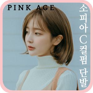 [핑크에이지]소피아 C컬펌 단발/수제통가발/가발