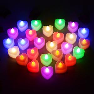 NK LED 하트 티라이트 LED초 프로포즈 전자초 무드등 수유등 인테리어조명 취침등