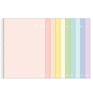 모닝글로리 12000 K-2판 파스텔 컬러 스프링노트(10권세트) 줄있는노트 공책