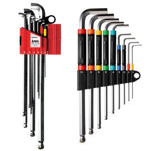 아넥스 볼렌치세트 9PCS /HB-2009 HB-5009 L렌치 숏타입 스피드핸들 볼 포인트 육각