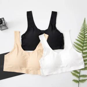 아이엠속옷 메쉬 심리스 브라 통기성좋은 노와이어 스포츠 브라탑