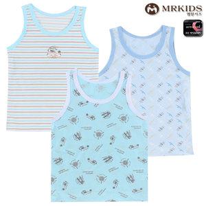 아동 남아 에어로쿨 속옷 초등학생 나시런닝 3매 KB-009