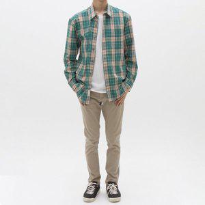 [더셔츠스튜디오] 그린 오버핏 면 체크 남방 (TSS311)