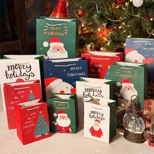 X-MAS 크리스마스 쇼핑백 선물포장 종이백 종이가방 산타클로스 트리 루돌프 눈사람 연말