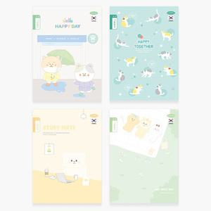 펜피아 1000 제본 1-6 초등노트 그림일기 단면 초등학생 공책 그림 일기장  노트