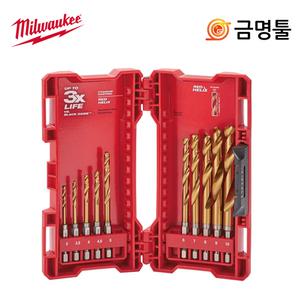 밀워키 48-89-4859 티타늄드릴비트세트 10pcs 임팩육각타입 철재용비트셋트