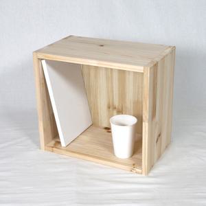 원목공간박스1단 정리대 공간활용 받침대 미니수납장 피규어 진열장 주문제작 틈새책장 소품정리