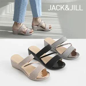 잭앤질 반짝 스트랩 웨지힐 샌들(JB1451)