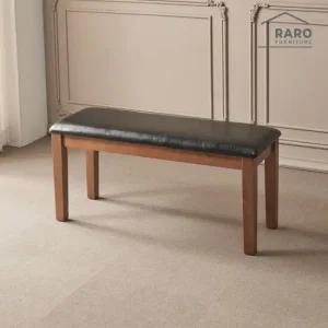 라로퍼니처 빈츠 고무나무 원목 방석 2인용 벤치 식탁 의자 2인 밴치