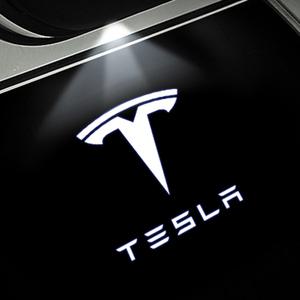 TKB 테슬라 로고 LED 도어라이트 3D유리가공 3/Y/S/X