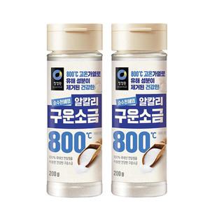 1+1 청정원 건강에 좋은 알칼리성 구운소금 용기 200g