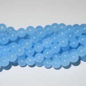 선우몰 백옥착색 하늘8mm 원석팔찌재료 착색백옥 DIY재료 팔찌만들기 비즈공예 악세사리부자재