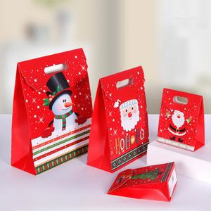 중형 눈사람크리스마스 손잡이 선물 쇼핑백 벨크로 포장백 가방 봉투 상자 선물백