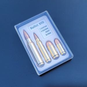 아크로모형 황동 더미탄 4종세트 9mm, .45ACP, 5.56mm, 7.62mm 모형탄