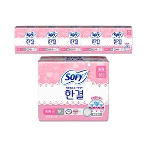 쏘피 한결 날개형, 중형, 16매, 6개
