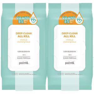애경 포인트 딥클린 올킬 클렌징티슈 80매 2개
