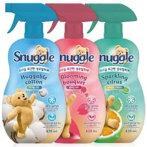 스너글 섬유탈취제 3종 대용량 470ml x3개 / 섬유향수 룸스프레이 방향제