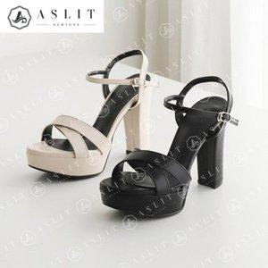 [기타][애슬릿] 여성 엑스 스트랩 샌들 가보시 하이 힐 11cm