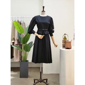 [대구백화점] [4CUS]퍼프 포인트 벨티드 A라인 롱원피스(FF2I7OP01897)