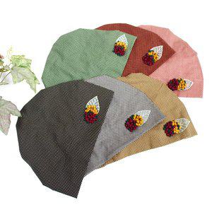 [시골양품점]도트면 방울꽃비니두건[HC20922] 패션용,환우용,가을비니,두건,암환자모자