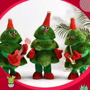 춤추는 크리스마스 트리 인형 기타치는 트럼펫 댄싱 멜로디 