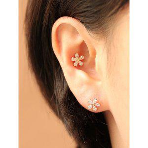 [미니멀피어싱]14K 코스모스 크리스탈 피어싱 귀걸이