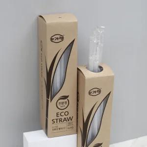 슈가랩 친환경 빨대(중)/사탕수수 일회용빨대
