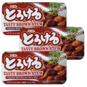 에스비 테이스티 브라운 스튜 160g x 3개 일본카레 SB Tasty Brown Stew