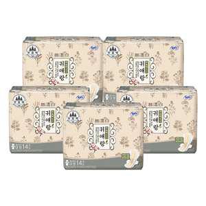 쏘피 귀애랑 무표백 날개형, 대형, 14매, 5개