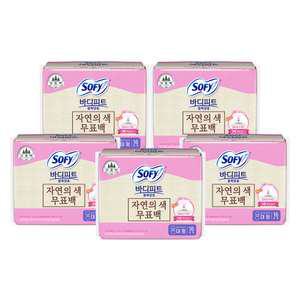 쏘피 바디피트 볼록맞춤 무표백 날개형, 대형, 16매, 5개