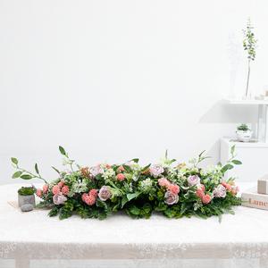 장미 센터피스 조화 럭셔리로즈 대형 set 83cm 인테리어 꽃 테이블 장식 소품 웨딩 촬영 행사 브라이덜