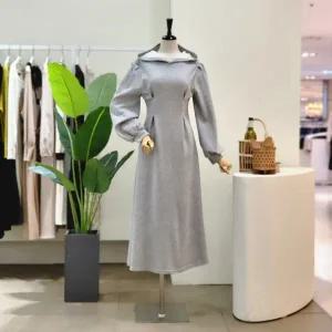 [대구백화점] [4CUS]핀턱 A라인 후드 롱원피스(FS3B7OP01497)