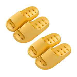 글랑앤 미끄럼방지 욕실화 실내화 여성용 옐로우, 2개