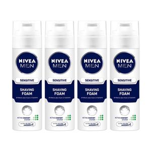 니베아 맨 센시티브 쉐이빙폼 200ml 4개 면도크림