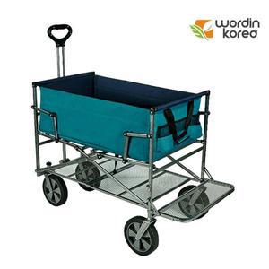 [웰니스케어] 월딘 접이식 캠핑카트 대형 웨건 2단 와일드 코치 캠핑용 더블데크  무료배송