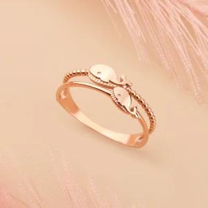 14k 럭키 웨일 트윈 고래 반지 수능 행운 금 애끼 새끼손가락 자녀 우정링