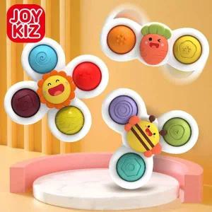 조이키즈 빙글빙글 흡착 회전 딸랑이 스피너 꿀벌 3종세트