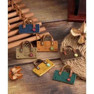 패션스타트 핸드메이드 소잉백 가죽라벨 펜던트 참장식 (58286)