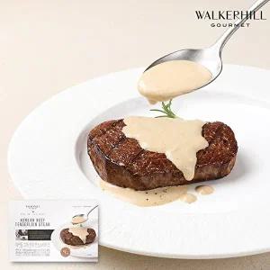 [워커힐](소비기한26-02-19까지)워커힐 한우안심스테이크+꼬냑향갈릭크림소스 180g*6팩