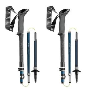 레키 마카루 FX 카본 AS NAVY 접이식 5단 접이식 등산스틱 충격흡수 경량 지팡이