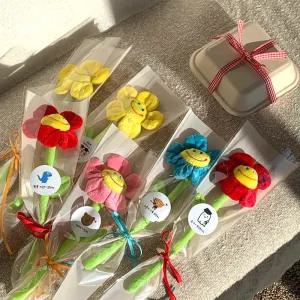 한송이 꽃다발 스마일꽃인형 졸업식 입학식 플라워 학예회 꽃선물 단체 발표회