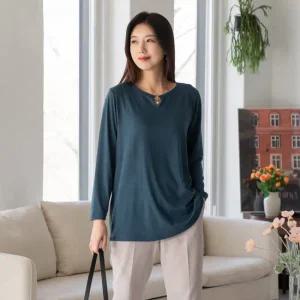 엄마옷 마담4060 티셔츠40대50대진주링-ZTE2503037-