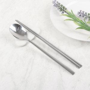STS304 스텐레스 민자 숟가락 젓가락 수저세트 1P