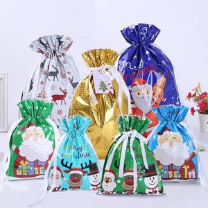크리스마스 선물 포장 주머니 봉투 포장백 산타 루돌프 성탄절 은박 비닐 파우치 포장지 재료