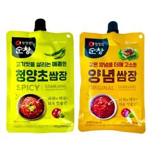 청정원 순창 (양념쌈장 190g X 5개 + 청양초쌈장 190g X 5개) / 여행용 휴대용 간편개별포장