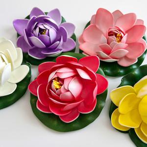 물에 뜨는 연꽃 연잎 개구리 모형 인테리어 소품