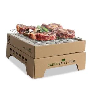 꾸버스 투타임 일회용 그릴 숯불 바베큐그릴 캠핑 피크닉 야외 미니 화로