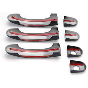 크롬 카본 차량 도어 핸들 르노 콜레오스 호환 삼성 QM6 II HC 2017 2018 2019 2020 커버 세트 스티커 데칼